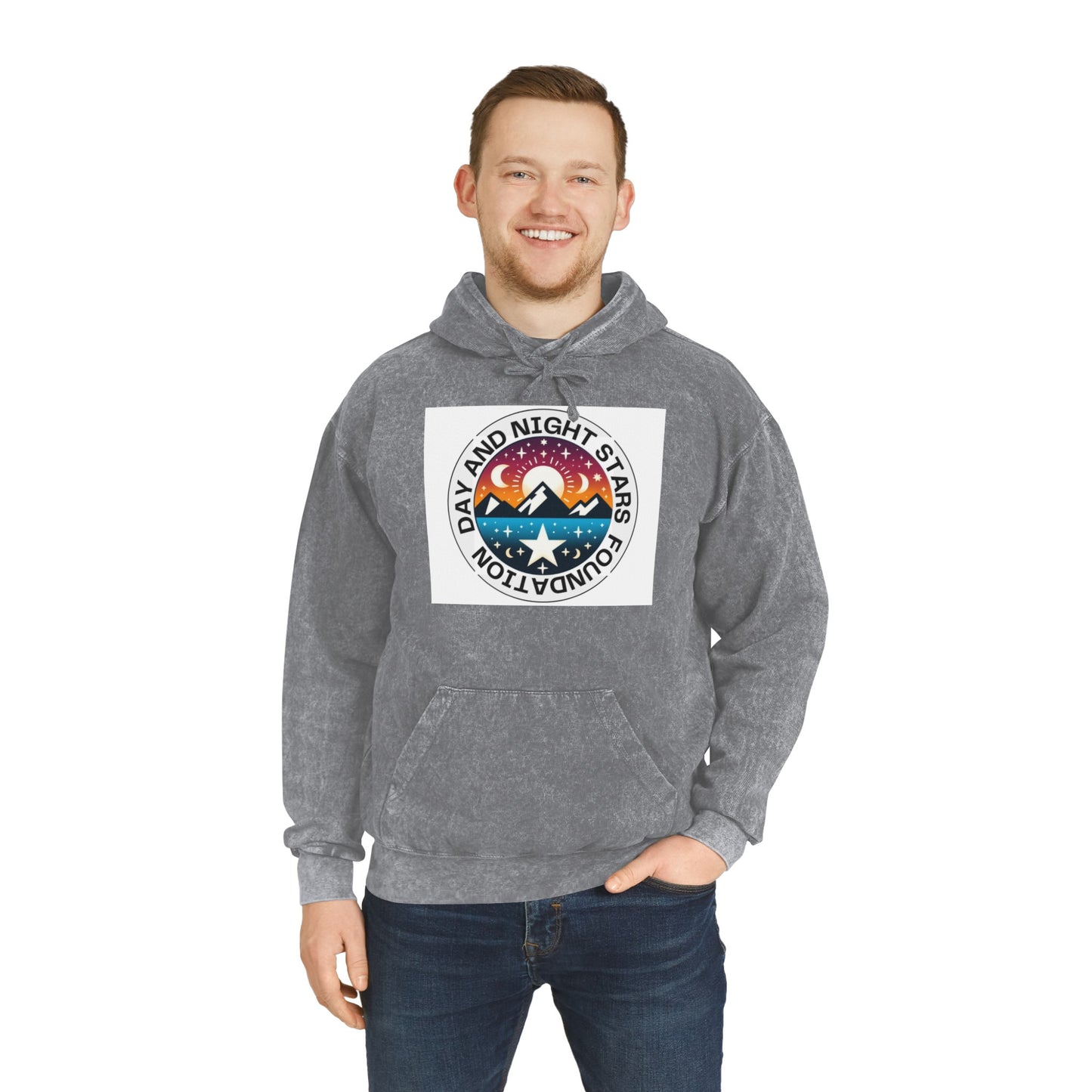 A unisex Mineral Wash Hoodie